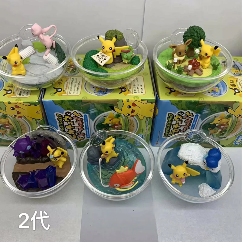 

Cartoon Pet Charizard Squirtle Psyduck Articuno Action Figures Adventure 3D Crystal Scenario Collection PVC Model Kid Toy