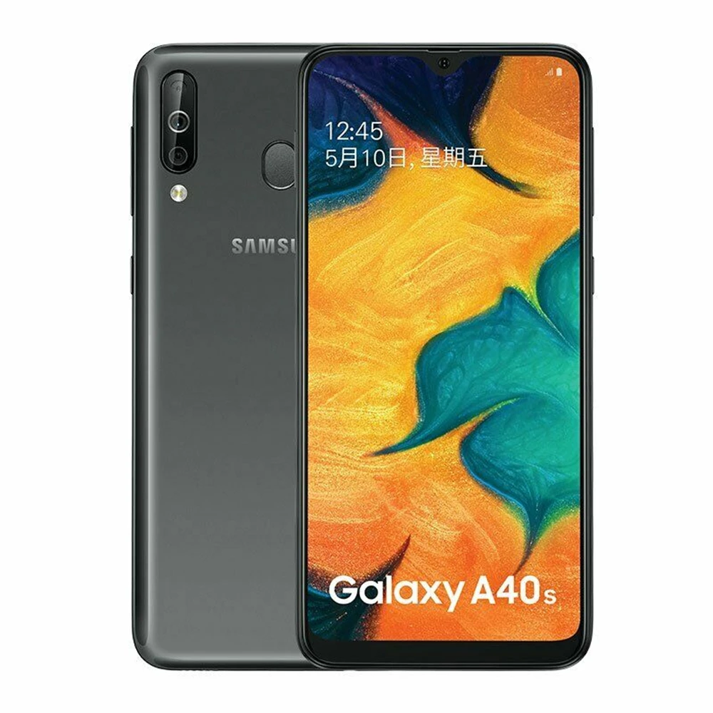 Samsung Galaxy A40s A3050,, 4G, LTE, Android, мобильный телефон, четыре ядра, 6,4 дюймов, две sim-карты, 3 тыловые камеры, ram, 6 ГБ rom, 64 ГБ, Exynos - Цвет: Black