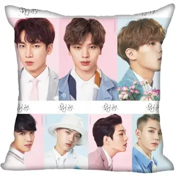 

Custom Kpop BTOB Printed Square silk Pillowcases 40x40 45x45 50x50 60x60 two Sides Satin Pillowcase Custom Logo