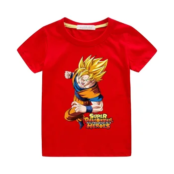 

Children Dragon Ball Cartoon Print T-shirts Summer Short Sleeve Tee Tops Clothes Toddler Boy Girls Cotton Casual Tshirts ZA114