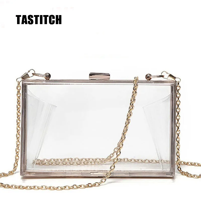 transparent clutch bag