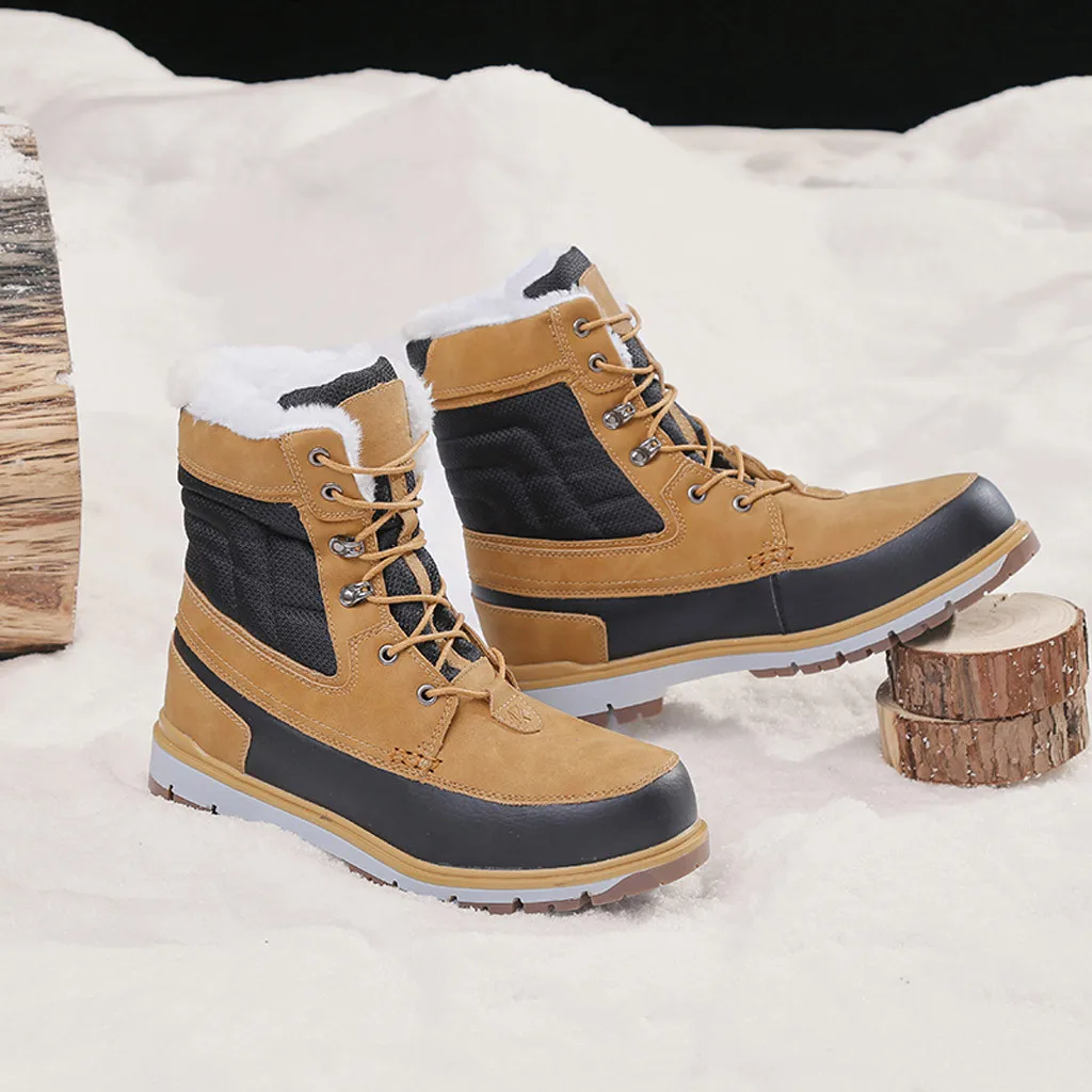 

Snow sports style leather boots men super warm boots non-slip army bots army shoes erkek ayakkabi plush lining