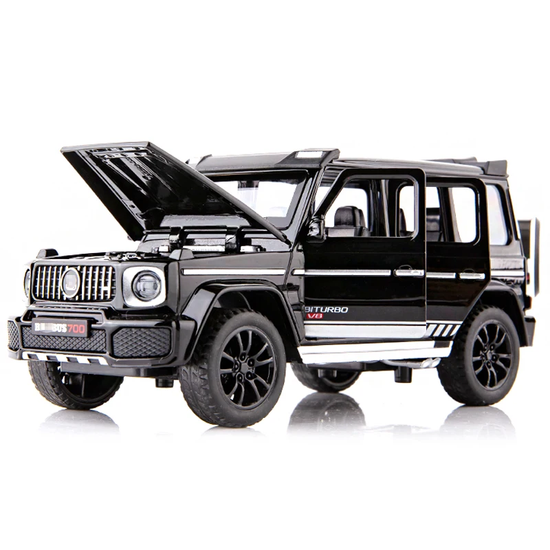 

1:32 Diecast Metal Toy Car Model Vehicle SUV New G700 High Simulation Sound And Light Pull Back Car Collection Kids Toys Gifts