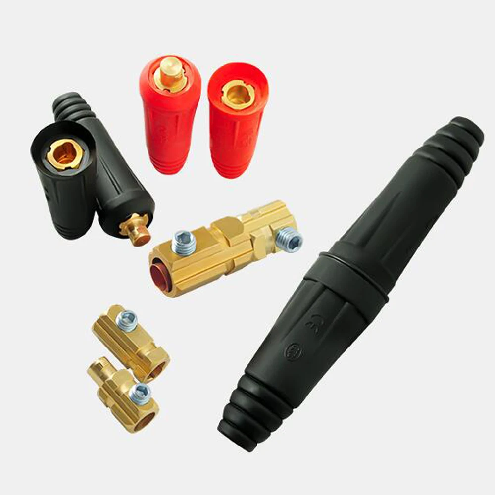 Welding Cable Connector 1Pair Tig Mig Rapid Fitting Europe Welding Machine Plug DKJ10-25 35-50 50-70
