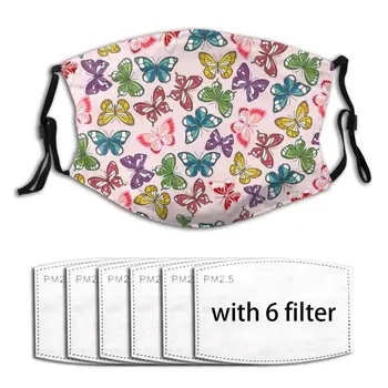 

Anti Haze Butterfly Wallpaper Unisex Filter Air Mouth Face Mask Respirator Dust Mask Mouth cover Outdoor Washable