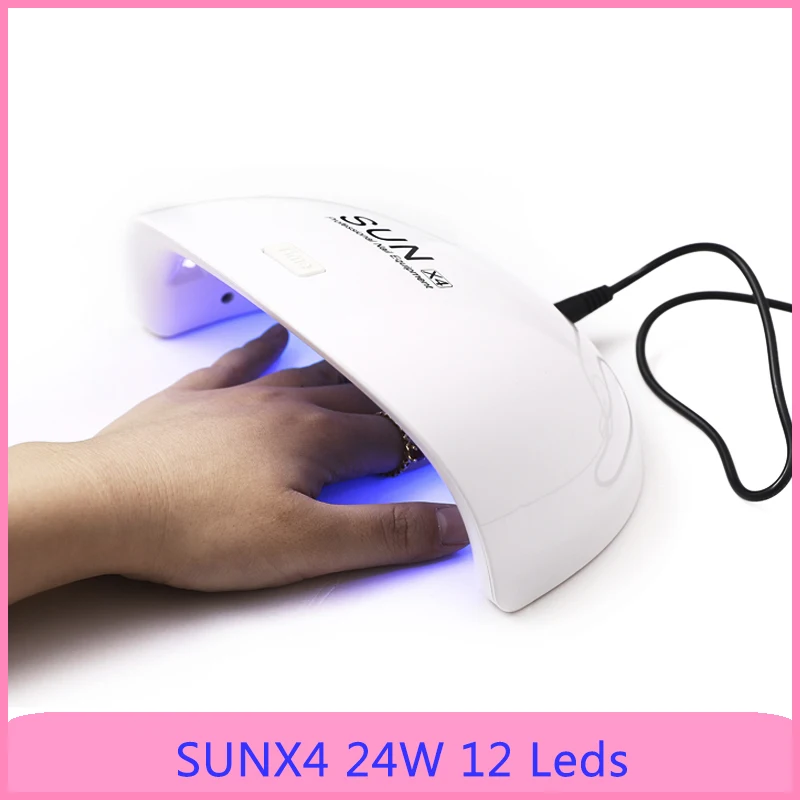 

SUN X4 Nail Dryer 24W 12PCS LEDs Dual hands Nail Lamp For Curing UV Gel Nail Polish With 15/30/45/99s Timer Smart for Manicure