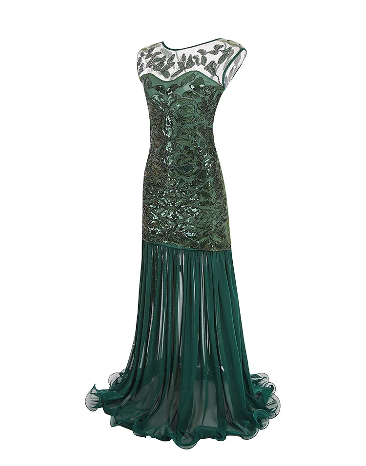 1920 винтажное платье Грейт Гэтсби Хлопушки платья с блестками и бисером вечерние платья Арт Деко двойные новые Клубные платья для женщин размера плюс