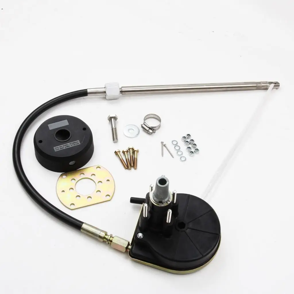 Boat Steering Cable - Replacement Marine Motor Mechanical Outboard Steering Cable 12FT with Accessories