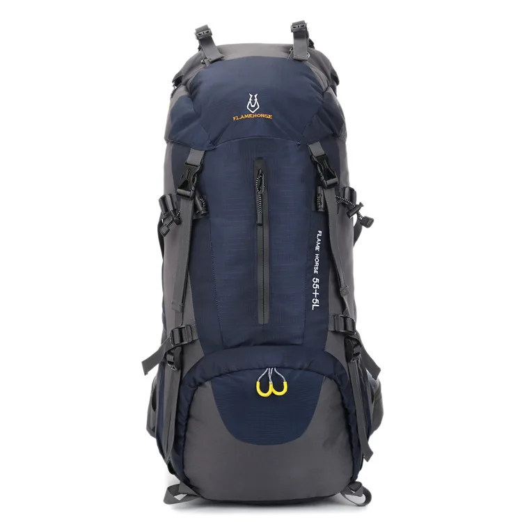 

Mountain Climbing Waterproof Outdoor Sports Nylon Bag Open Country Camping Backpack Water Resistant 60L Mountain Climbing Bag Wh