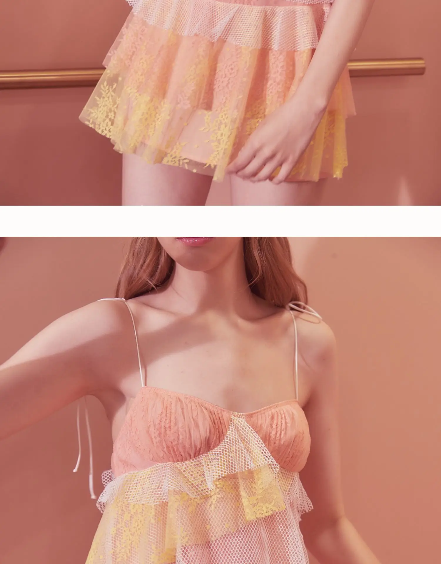 DEAT Summer Autumn Sexy Sleeveless Strapless Pink Floral Print Ruffles Backless Short Mini Lace Dress Women MG487