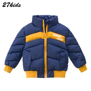 

27kids Winter Jacket for Boys Children's Boy Cotton Letter print Padded Warm Down Jacket Parkas For Boys kids Thick Coat