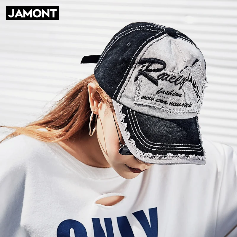 JAMONT Brand Washed Soft Cotton Baseball Cap Hat for Women Men Vintage Dad Hat Embroidery Letter Casual Outdoor Sports Cap