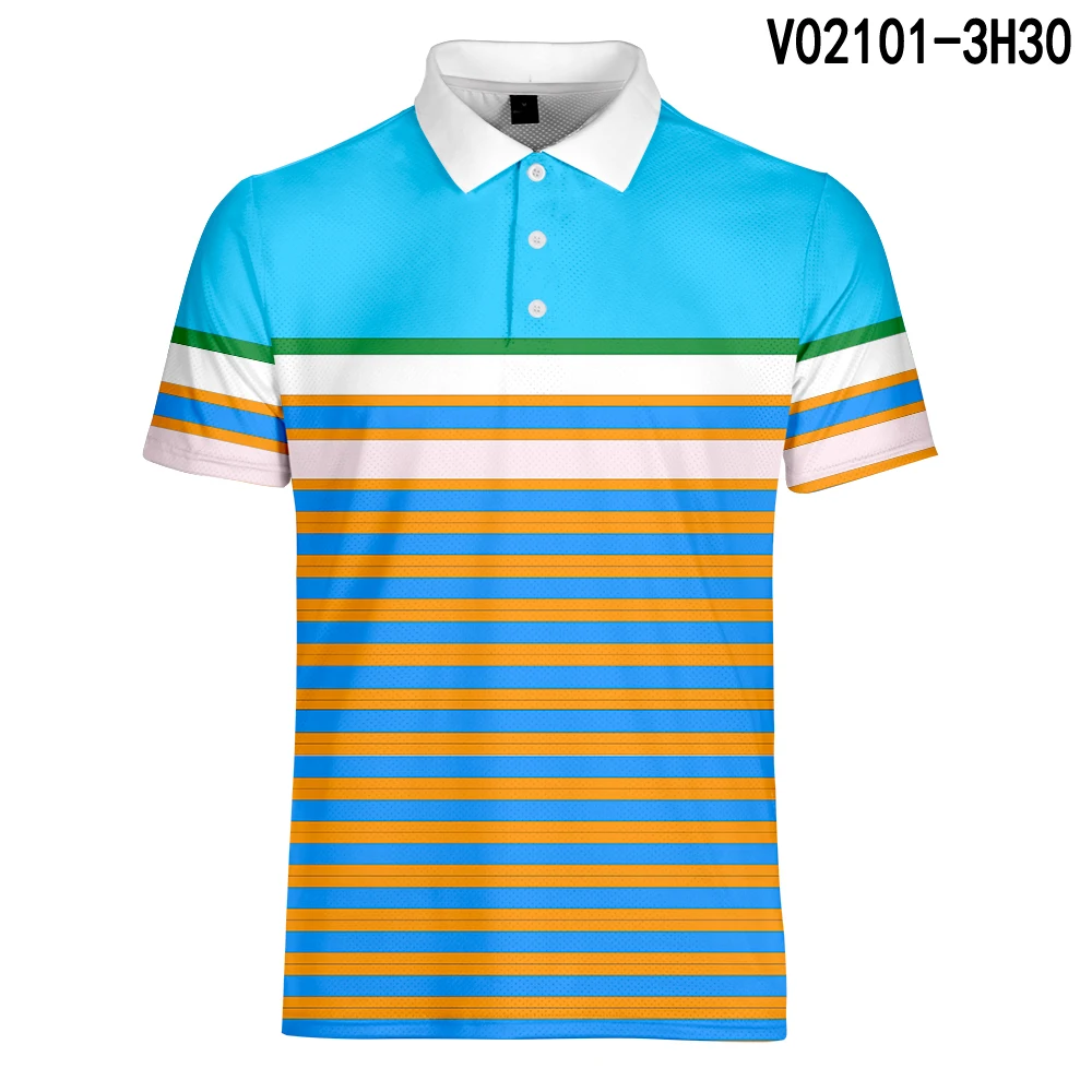 WAMNI 3D рубашка-поло для тенниса, повседневная спортивная линия, Мужская рубашка поло с отложным воротником для бадминтона - Цвет: V02101