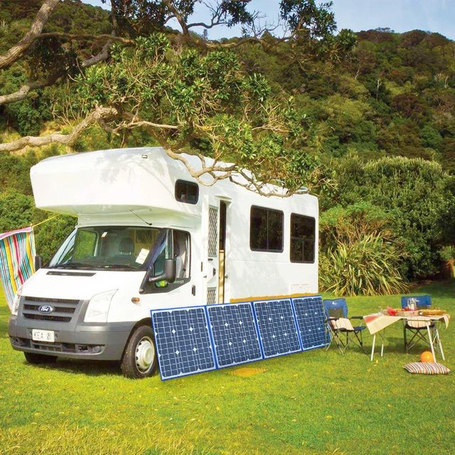 flexible solar panel foldable 200w 18v 12v charger home kit portable outdoor 5v usb for phone RV car battery camping travel 6