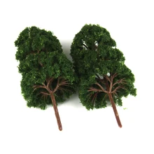 10 pçs modelo de árvores verde profundo ho escala trem modelo kits layouts 1:75