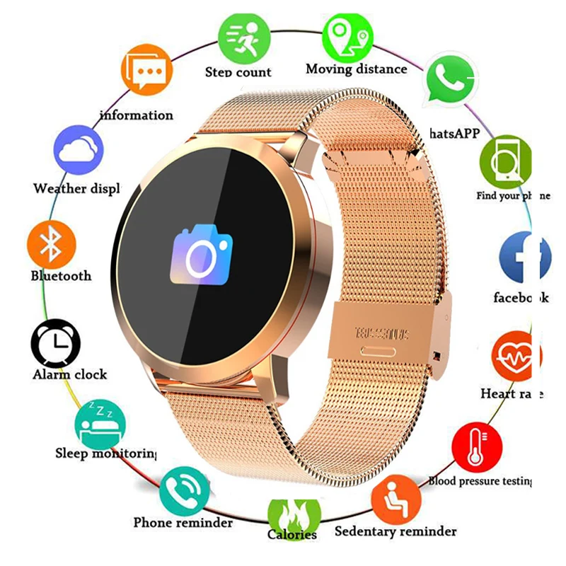 

2019 New Bluetooth Smart Watch Men Woman IP67 Waterproof Wearable Device Smartwatch Smart Wristwatch Men Women Fitness Tracker