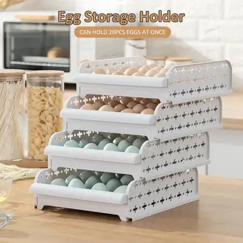 

Egg Storage Holder Stackable Egg Storage Rack Organizer Container For Refrigerator Convenient Kitchen Organizer Egg Holder