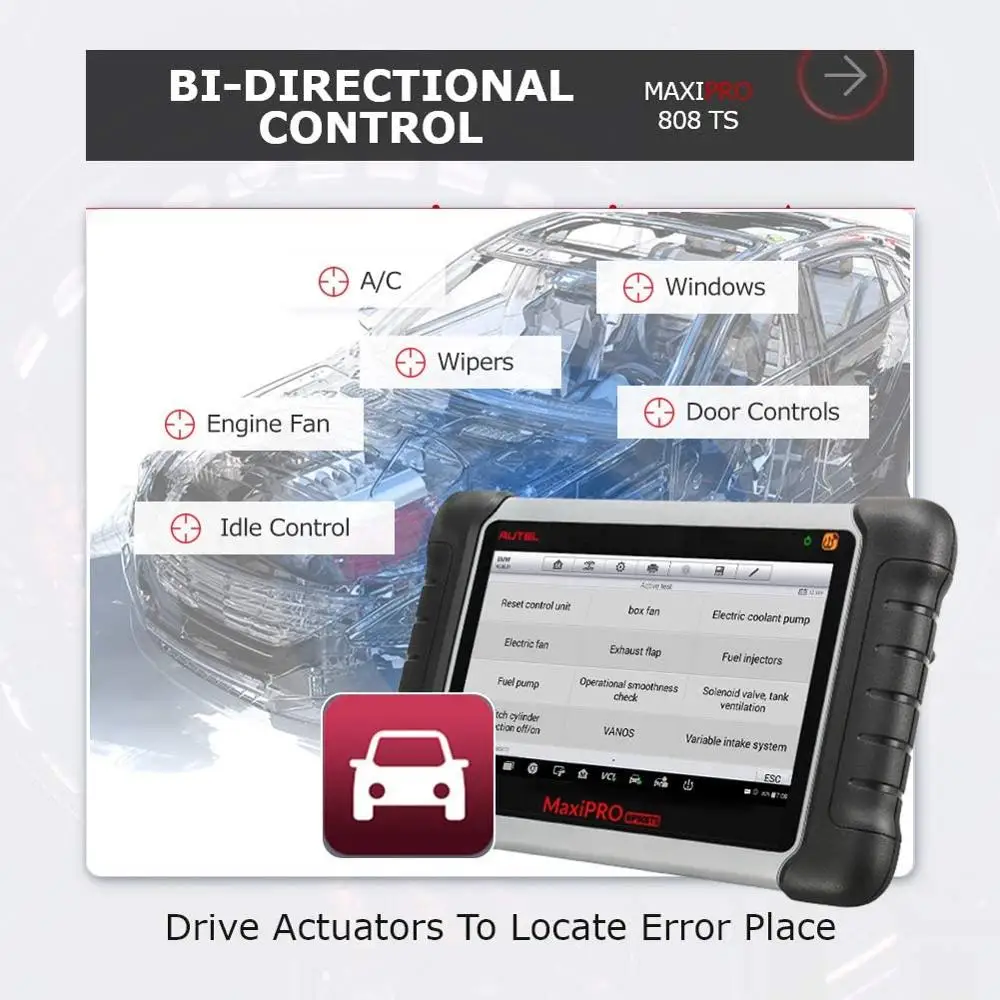Autel MaxiPRO MP808TS OBDII диагностический инструмент WIFI Bluetooth OBD2 сканер полный TPMS сервис