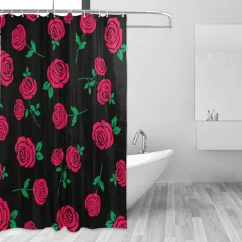 

Tropical Jungle Floral Pattern Grunge Shower Curtain Polyester Fabric Water Repellent Resistant Shower Curtain for Bathroom