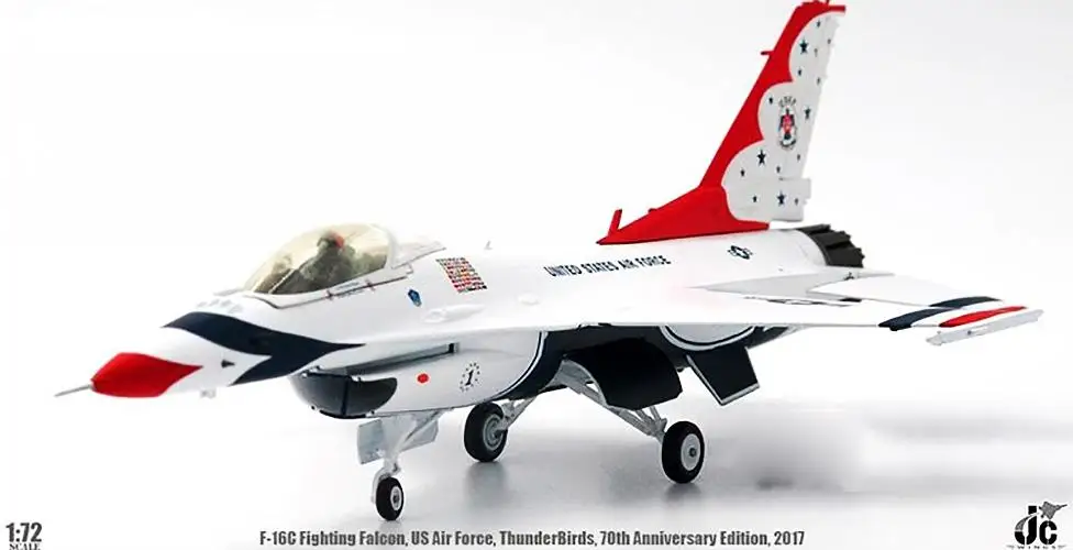 JC Крылья ВВС США F-16C бои Сокол Thunderbirds 1/72 литой самолет