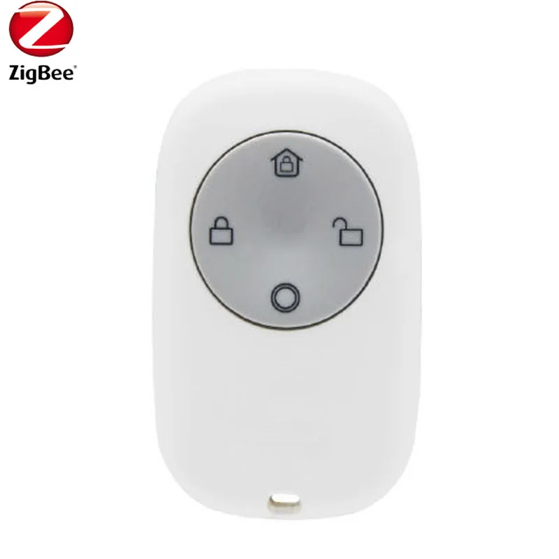 

HEIMAN Wireless Zigbee Remote Arm/Disarm/Stay Home /SOS 4 Buttons Remote Keyfob Compatible with Deconz Hubitat Conbee II