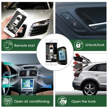 

Two-way car alarm Automatic Trunk Opening remote start Within one kilometer central locking car keyless entry system signaling