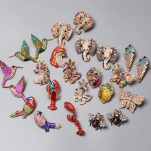 Jujia Винтаж бабочка серьги в виде лобстеров горный хрусталь животных висящие серьги для женщин День рождения ювелирные изделия девушки
