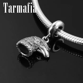 

Real 925 Sterling Silver Brave eagle Pendant Charms Beads Fit Original European Charm Bracelet Jewelry Making Women Accessories