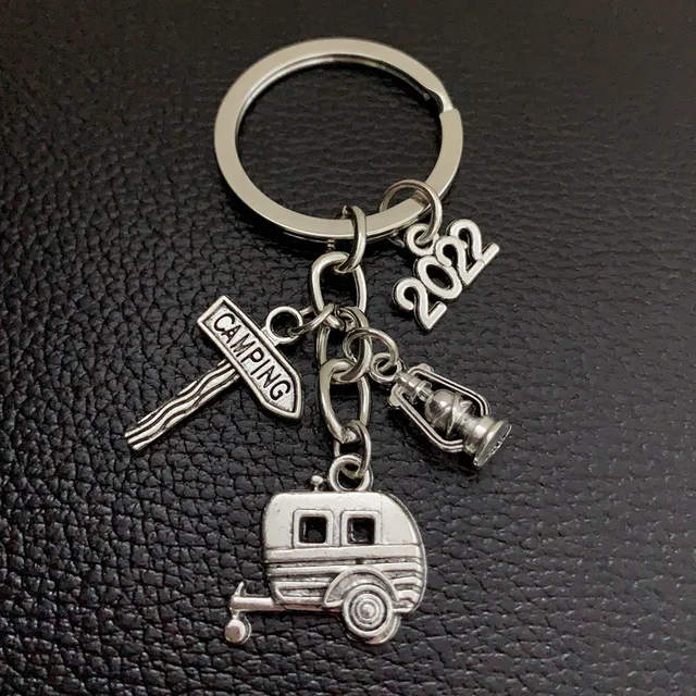 2020 2021 camping station wagon camp camper key road sign keychain keychain|Key Chains| - AliExpress