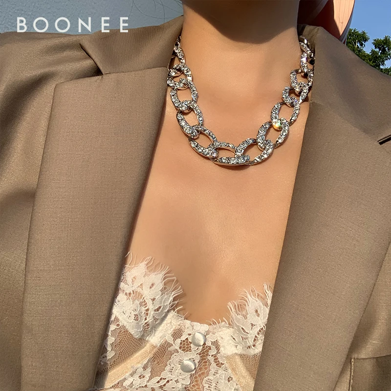 Модное геометрическое ожерелье из металла с пряжкой в европейском и