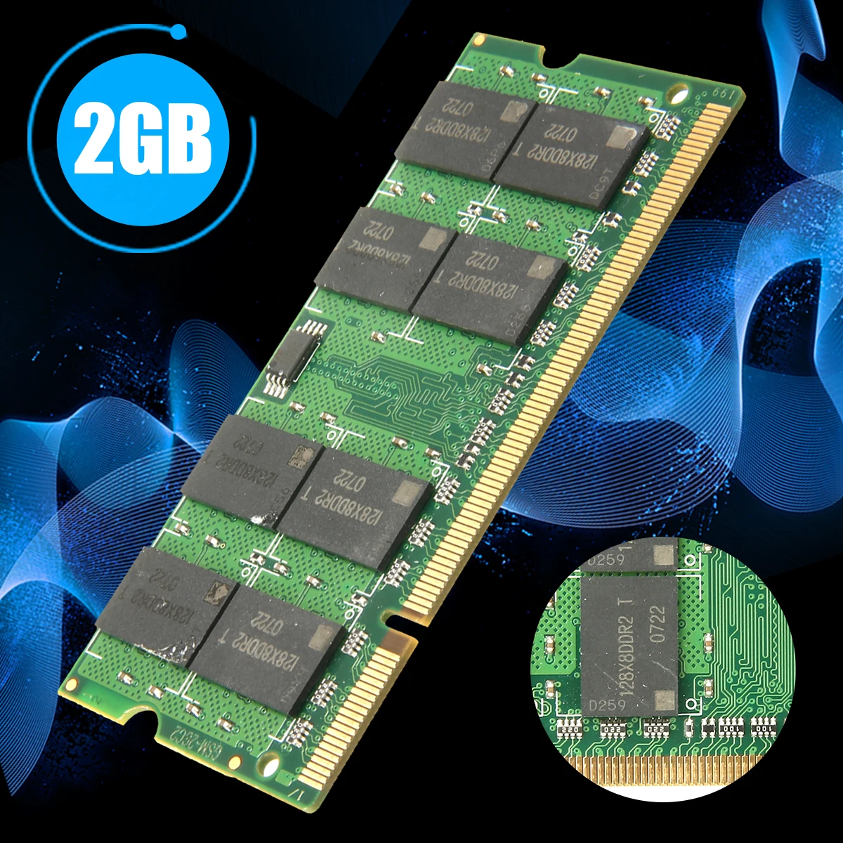 Pohiks 1pc 1 8 V 2GB PC2-6400 Ram Non-ECC CL5 Laptop 200pin SODIMM память Rams для компьютера ноутбука |