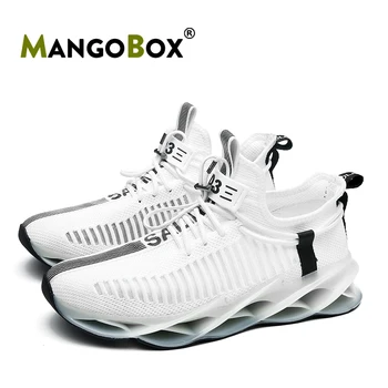 

Mangobox New Walking Sneakers Men Barefoot Running Shoes Breathable Men Gym Outdoor Shoes Elastic Band Running Shoes For Boys