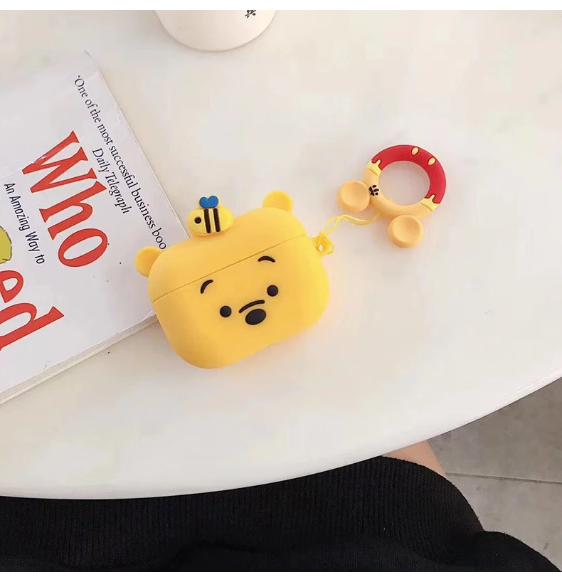 3D чехол для наушников для AirPods Pro силиконовые Милые Мультяшные наушники/EarPods чехол для Apple AirPods Pro 3 чехол с ремешком