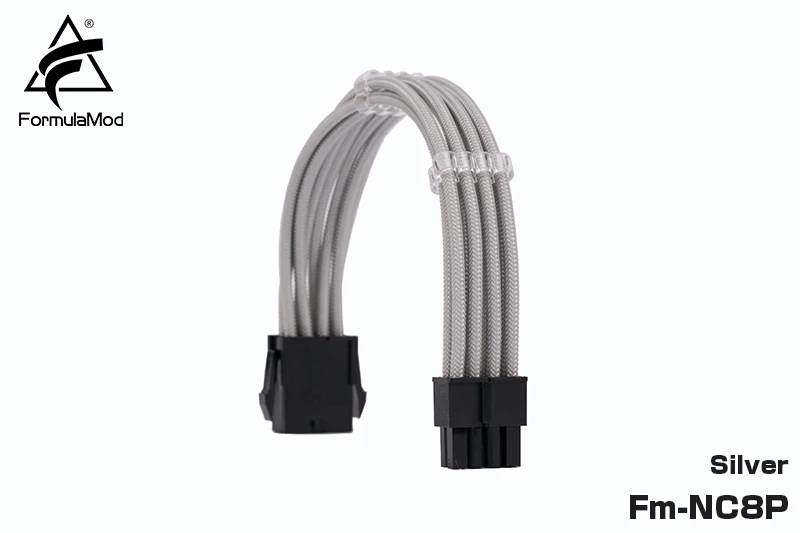 thumbnail image 1 of FormulaMod Fm-NC8P CPU 8Pin(4+4) Power Extension Cable For Motherboard 8 Pin 18AWG Solid Color Cables With Cable Comb, 1 of 5