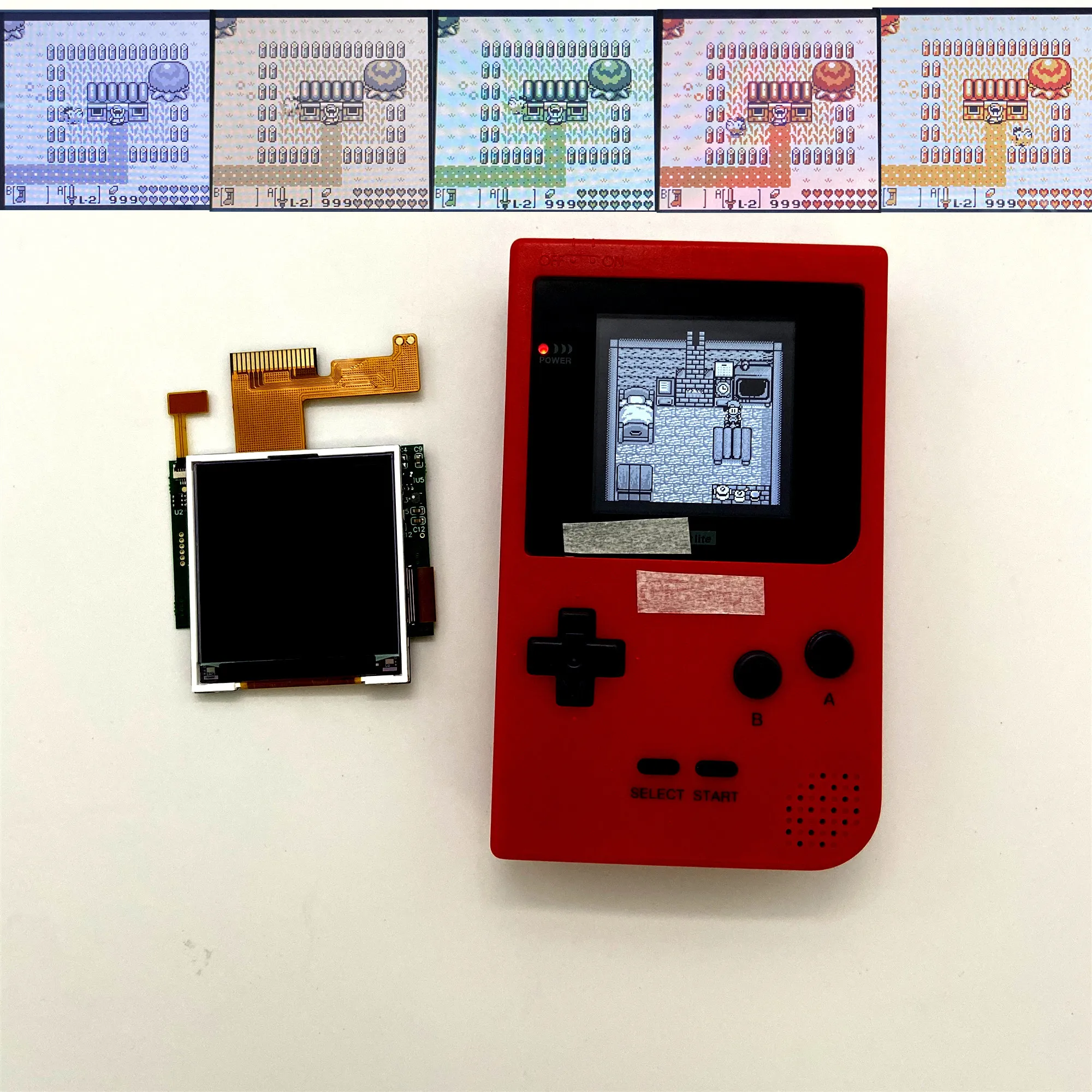 2 &quotвысокий светильник GBP LCD для Nintendo Gameboy Карманный задний экран высокая яркость