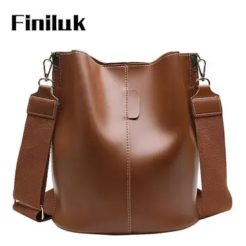 

Fililuk Large Capacity Bucket Bag Wide Strap Women Shoulder Bag Fashion Soft Leather Ladies Crossbody Bags Designer BIA317 PM49