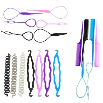 

19pcs Hair Styling Accessories Kit Hair Bun Maker Hair Accessorie for Women Girl High Quality and Brand New