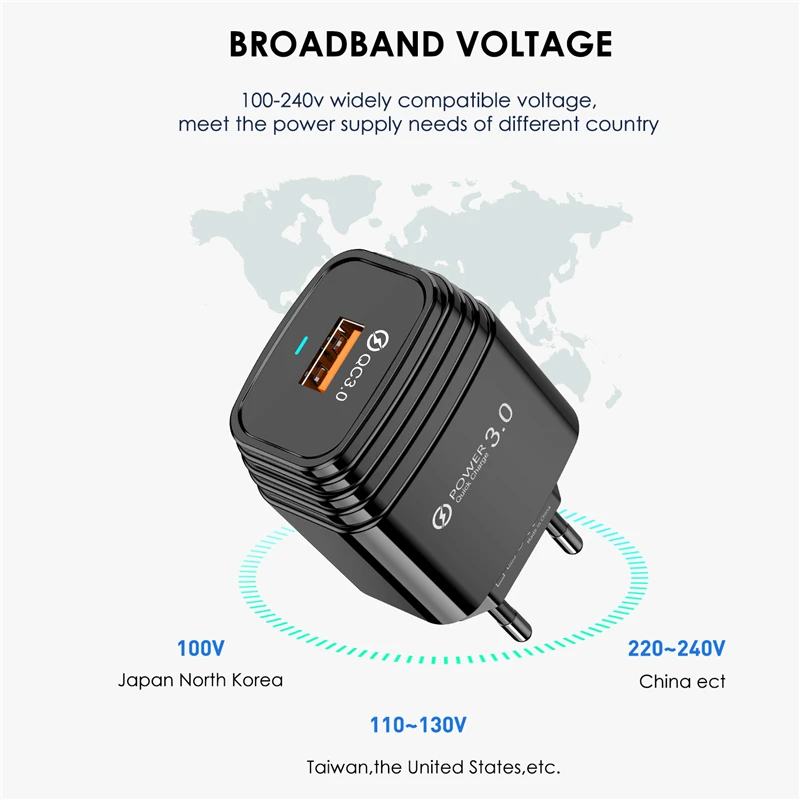 Быстрая зарядка 3 а зарядное устройство USB 0 настенное стандарта ес адаптер для