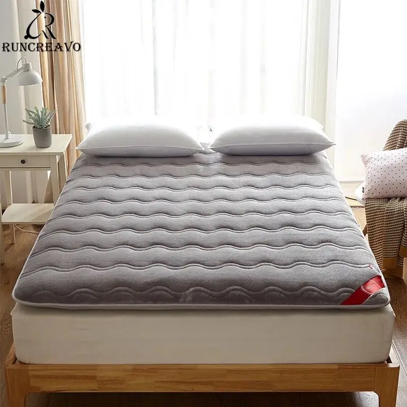 Comfortable Soft Foldable Tatami Mattress Home High Quality Thick Warm Fale with Straps Twin Queen King Size | Мебель