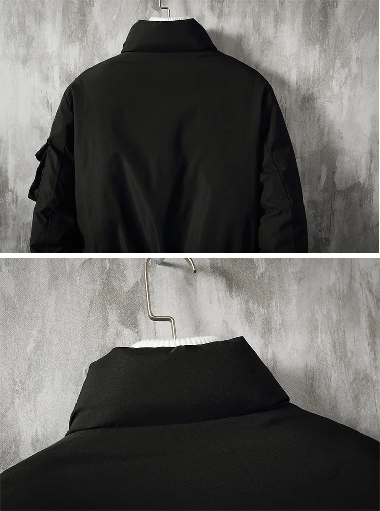 New Style Contrast Color down Cotton Hand Cotton Workwear Cotton-padded Clothes Men Loose And Plus-sized Youth Japanese-sty