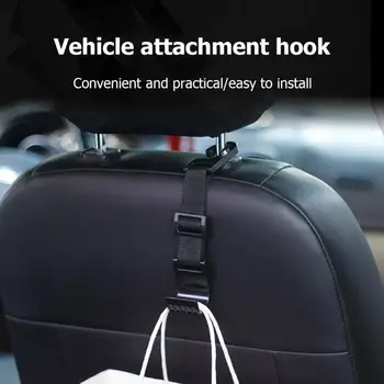 

Universal Car Storage Hook Back Seat Headrest Adjustable Length Flexible Wear Resistance Organizer Hanger for Groceries Bag