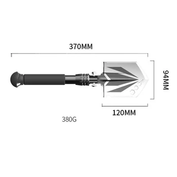 Stainless Steel Hiking Shovel Folding Outdoor Backpacking Digging Trowel with Grip Cover Outdoor Tools 6