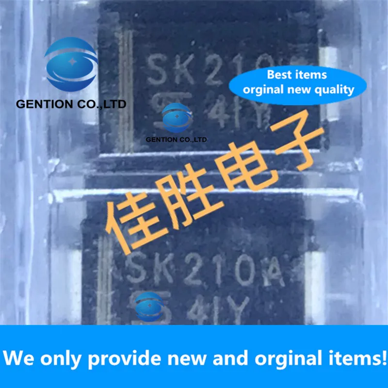 

50PCS 100% New original 2A100V Schottky diode DO214AC silk screen SK210A