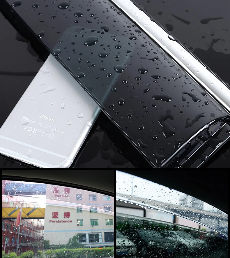 Lsrtw2017 ПК из нержавеющей стали акриловые окна автомобиля дождь щит для Audi A4 A6 Q3 Q5 Q5 аксессуары