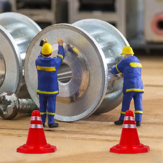 30pcs Traffic Roadblocks Simulation Sand Table Props DIY Road Cone Signs 5