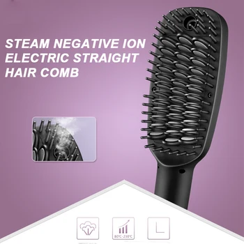 

Hair Steam Straightener Brush Negative Ion Electric Straightener Hot Comb Multifunctional LCD Display Hair Care Styling Tools