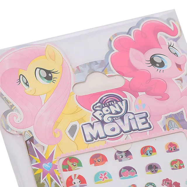 5pcs Frozen Princess elsa Anna My Little Pony Nail Stickers Kids Makeup set Nail Stickers 3D Rainbow Pinkie Pie For Girls Toys 3