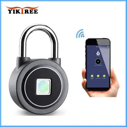 Onetree водостойкий Keyless портативный Bluetooth умный отпечаток пальца замок висячий замок Анти-кража iOS Android приложение управление дверной замок