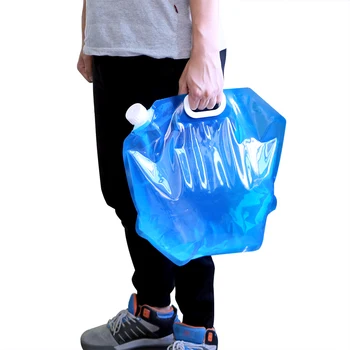 

Portable 10L Survival Storage Bag PE Tasteless Safety Seal Foldable Water Bag for Camping Hiking BBQ Drinking Water Container