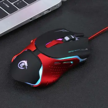 

Wired Gaming Mouse 6 Key 3200DPI Adjustable Gamer Mice 7 color Backlight Optical Mouse for Laptop Computer